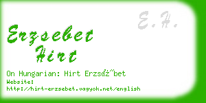 erzsebet hirt business card